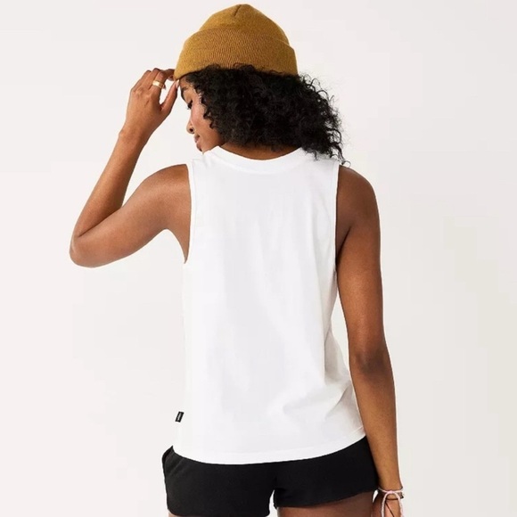 Vans White and Pink Tank Top with Pastel Logo - Picture 2 of 4